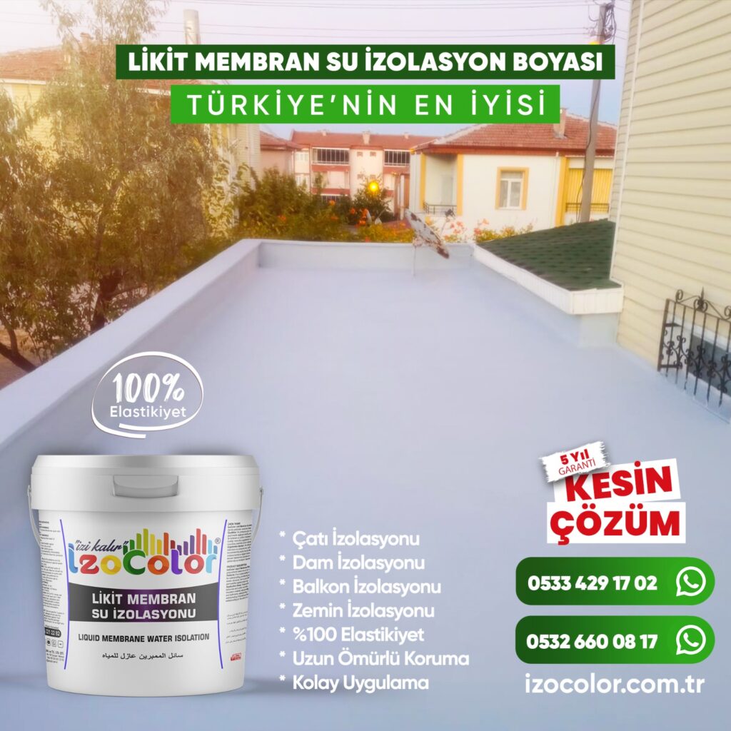 Likit membran su izolasyon boyası İzocolor Boya